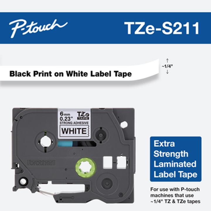 Produktbild Brother Tze-S211 (0.60 cm, Weiss, Schwarz)