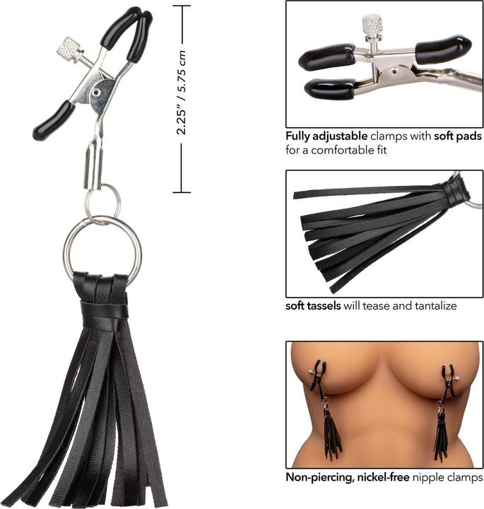 Actual product image CalExotics Playful Tassels Nipple Clamps
