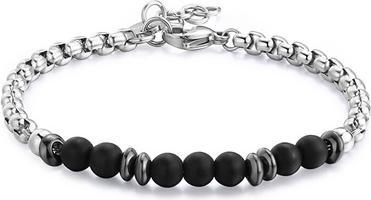 Produktbild Sagapo S'Agapo Stylish Steel Bracelet With Onyx Riot Srt29