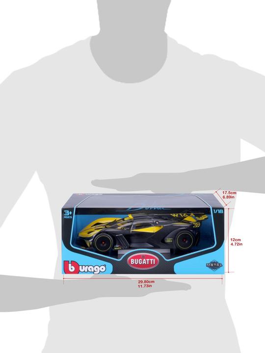 Productafbeelding Bburago Bugatti Bolide 1/18 geel/zwart