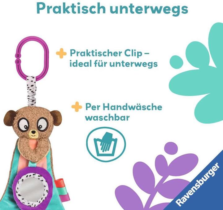 Produktbild Ravensburger 4852 play+ Knister-Erdmännchen, Schmusetuch zum Kuscheln und Einschlafen