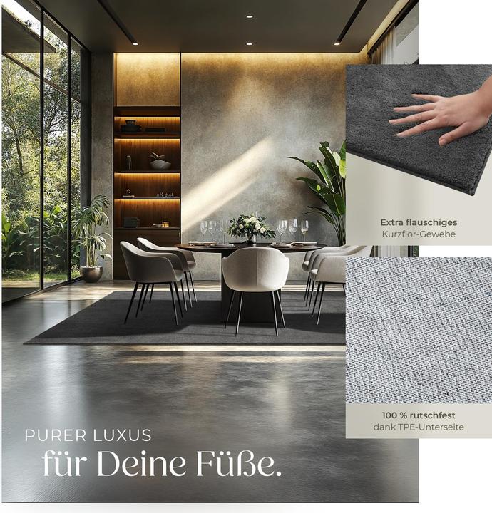 Produktbild tectake Kurzflorteppich Soft Zone (200 x 290 cm)