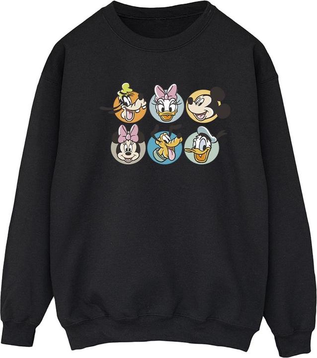 Actual product image Disney Womens/Ladies Mickey Mouse And Friends Faces Sweatshirt (L)