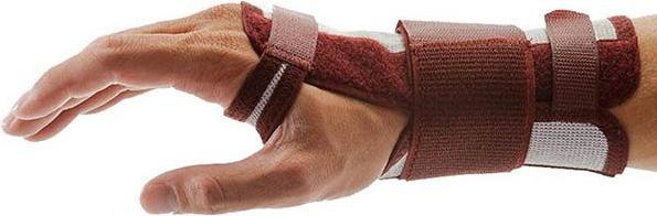 Image du produit Omnimed ortho manu flex bandage pour poignet gauche gris/bordeaux (M)
