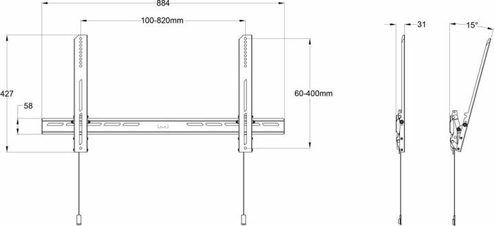 Immagine prodotto Multibrackets Tilt Air Large (Muro, 85", 70 kg)