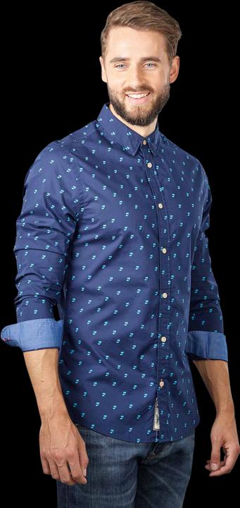 Image du produit Scotch & Soda Ditsy Printed Poplin Shirt Long Sleeve Blue (L)