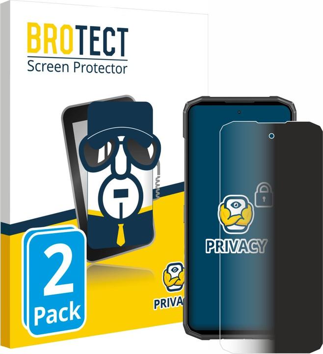 Produktbild BROTECT Sichtschutzfolie Anti-Spy Privacy Folie Blaulicht-Schutz (2 Stück, ZTE Blade 20 5G)