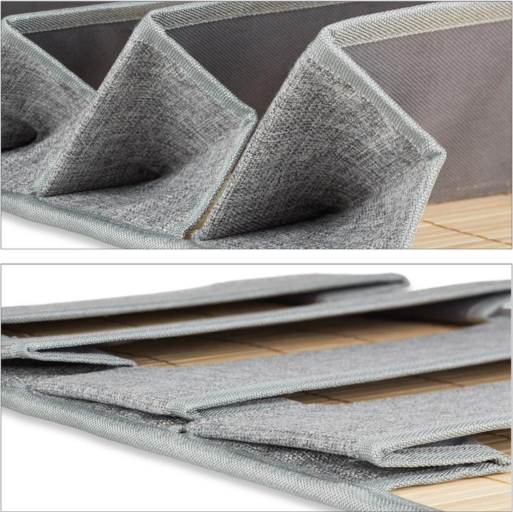 Image du produit Relaxdays Organiseur suspendu en bambou avec motif de jute (34 x 12 x 75 cm, 10.94 l)