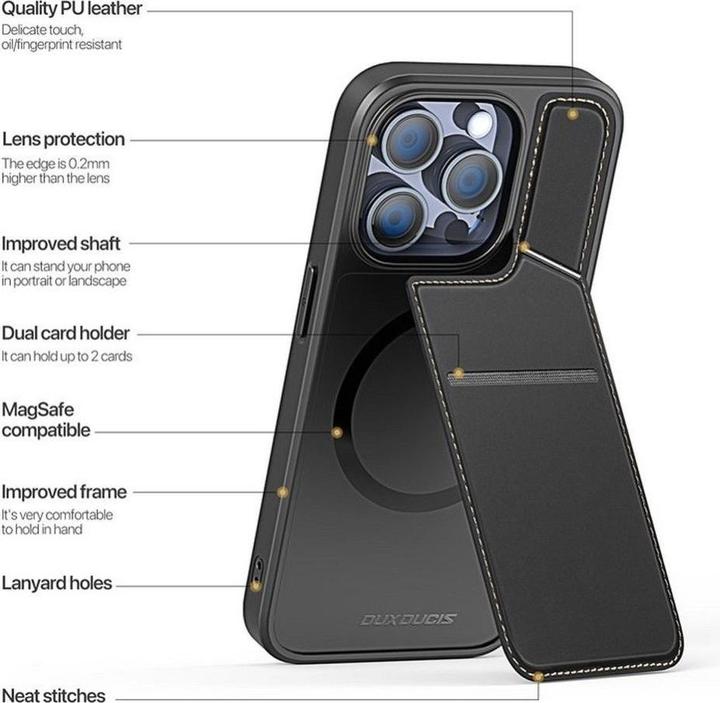 Immagine prodotto Dux Ducis Custodia rigida in PC e TPU della serie Rafi II Mag (Apple iPhone 15 Pro)