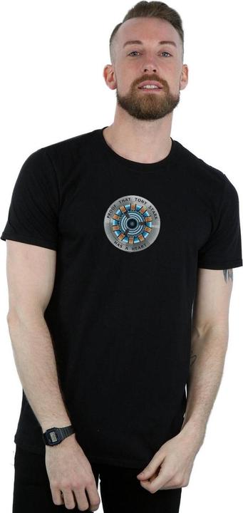 Actual product image Mens Avengers Endgame Tony Stark Heart T-Shirt (5XL)