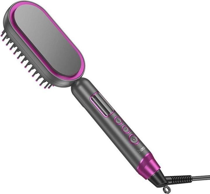 Actual product image Hoco Other electric straightening hair comb with digital display HP44 rose red (Straightening iron)
