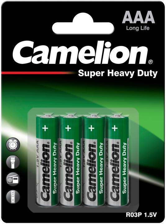 Produktbild Camelion Super Heavy Duty R03P-BP4G - Batterie 4 x AAA (4 Stk., AAA, 550 mAh)