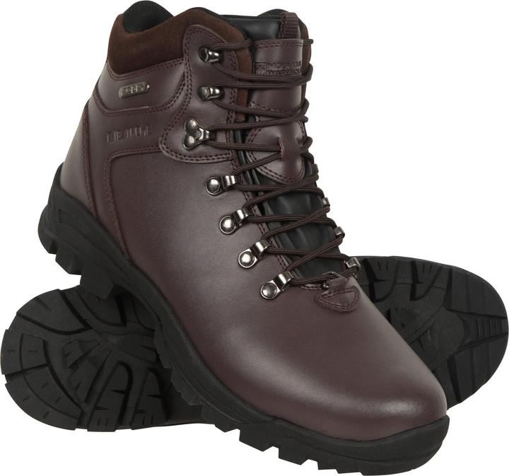 Actual product image Mountain Warehouse Mens Latitude II Extreme Leather Waterproof Walking Boots (40.5)