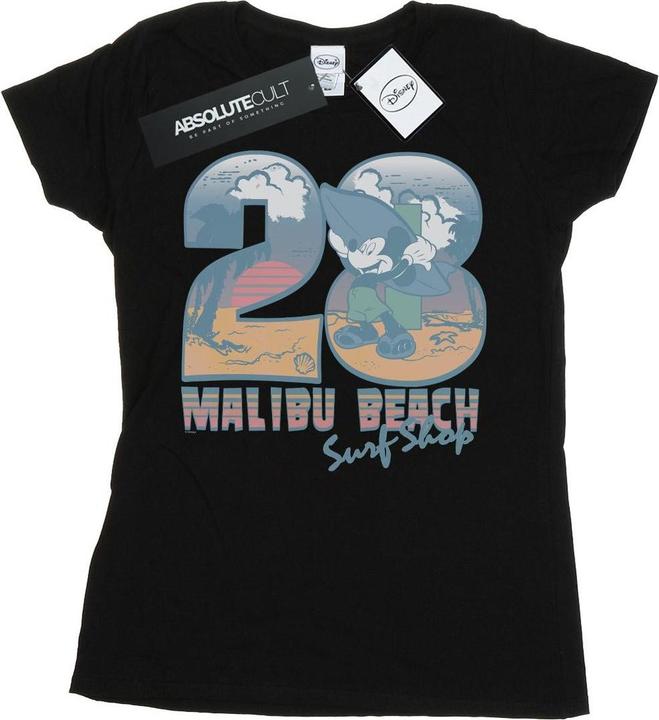 Actual product image Disney Womens/Ladies Mickey Mouse Surf Shop Cotton T-Shirt (S)