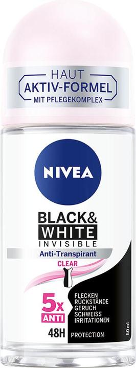Actual product image NIVEA Black & White Invisible Clear (Roll-on, 50 ml)