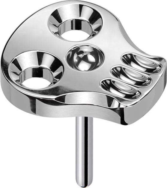 Star Piercing Threadless hohler Totenkopf silber (ohne Messing, Titan G23)