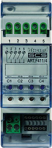 Bticino ACTIVATOR DIN 4S F411/4 F411/4 (Shutter actuator)