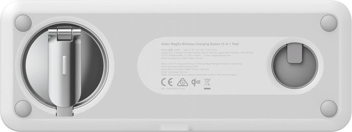 Image du produit Anker Chargeur magnétique sans fil MagGo 15W, 3-en-1 pad, blanc, UE Plug (25 W)