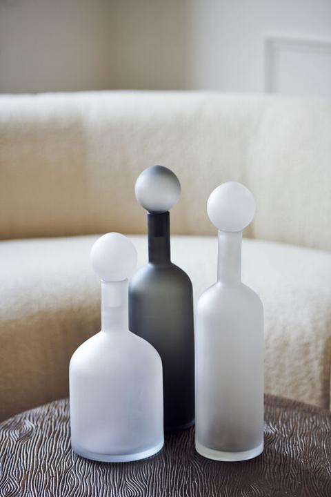 Actual product image Pols Potten 4-piece set Bubbles & Bottles 44 cm - Black & White matt