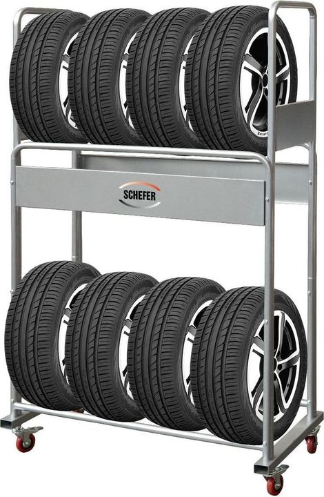 Produktbild Schefer - Reifenregal Premium, 2 Etagen, Traglast Boden 100 kg