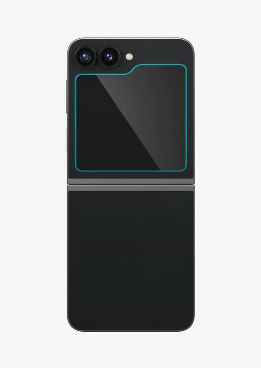 Actual product image Spigen EZ Fit Tempered Glass Clear Screen Protector Samsung Galaxy Z Flip 6 2-Pack (2 Piece, Samsung Galaxy Z Flip6)