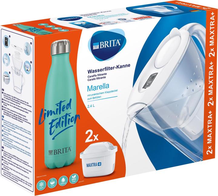 Produktbild Brita Marella + 2 Filterkartuschen und Trinkflasche