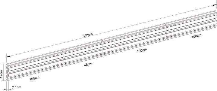 Actual product image Multibrackets Aluminum Profile, Modular Pro System, Black
