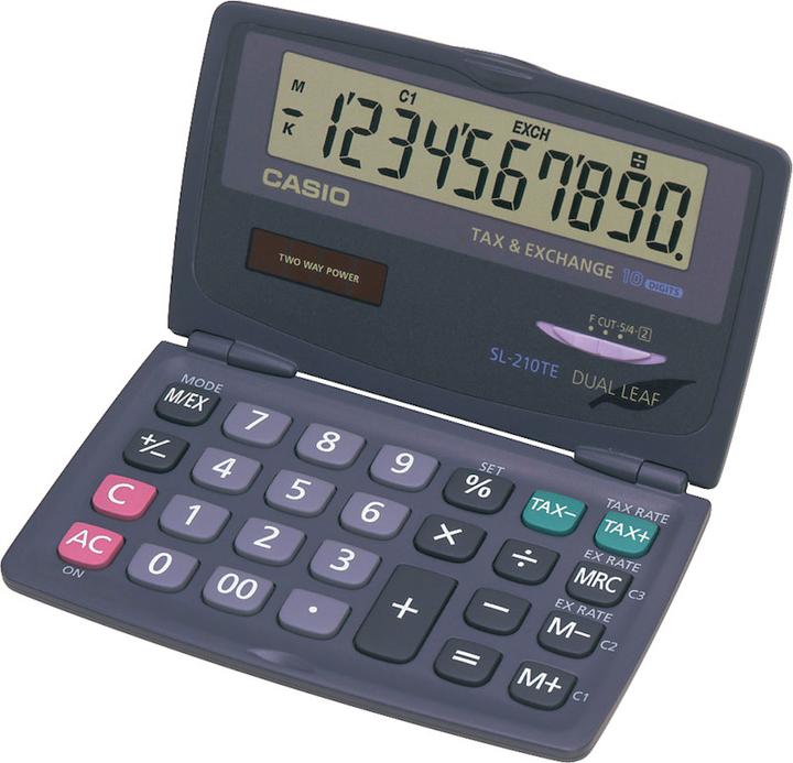 Actual product image Casio Pocket watch SL-300VER/SL-320TER+ SL320TER+ Solar, 12-digit light blue (Batteries)