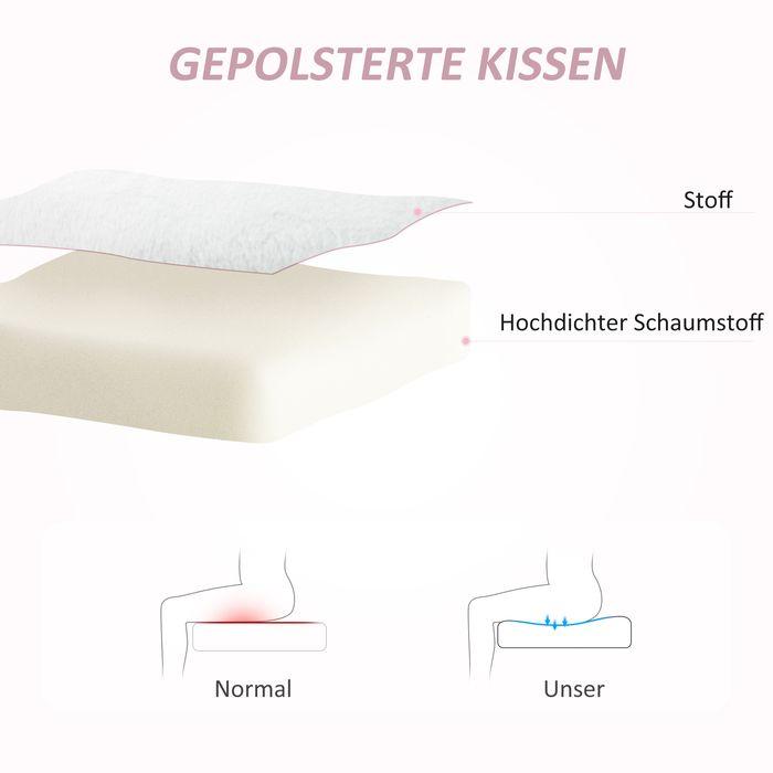 Immagine prodotto Swisshandel24 Bürostuhl Höhenverstellbar Schreibtischstuhl mit Hasenohren, Samtoptik, Weiss