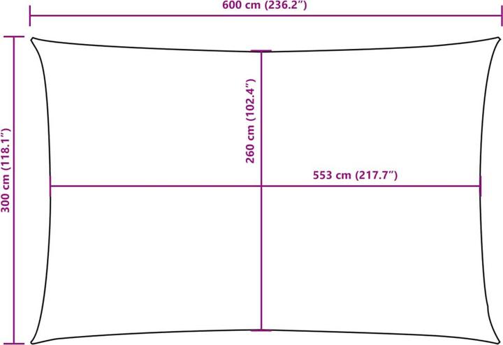 Actual product image VidaXL Sonnensegel (300 x 600 cm)