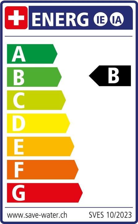 Energy Label KWC Fit-X slim (1 Beam types, 8 l/min)