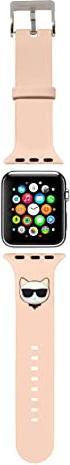 Produktbild Karl Lagerfeld KLAWMSLCP Apple Watch Strap 38/40 / 41mm pink / pink strap Silicone Choupette Heads (38 mm, 40 mm, Silikon)