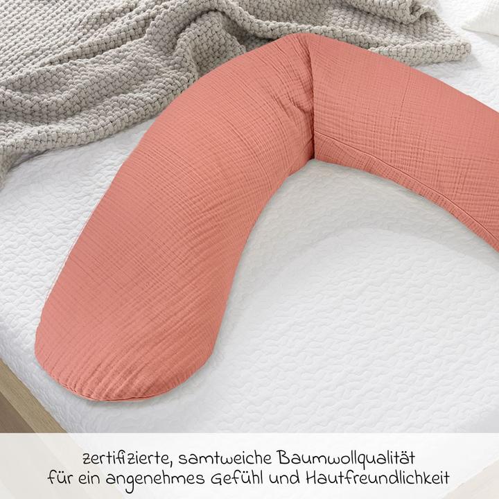 Actual product image Theraline Nursing pillow replacement cover for nursing pillow The Original - muslin (190 cm)