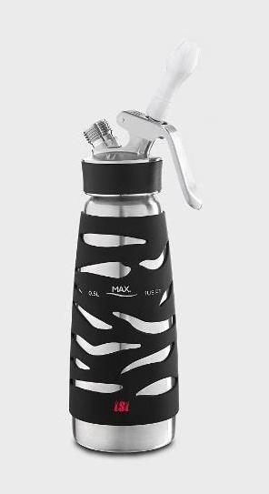 Produktbild ISI Desert Whip Flasche edelstahl Gebürstet-Kopf SCHWARZ 0,5 Liter (0.50 l)