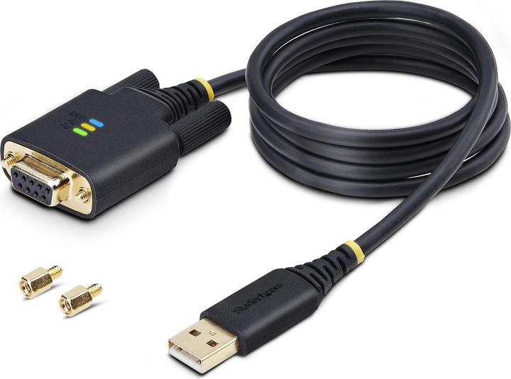Image du produit StarTech COM 1m USB Câble null modem Rétention COM FTDI USB-A vers RS232 Câble null modem BD interchangeable (1 m)
