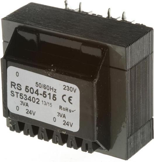 Image du produit Rs Pro Transformateur montage CI 6VA 2x0-24V