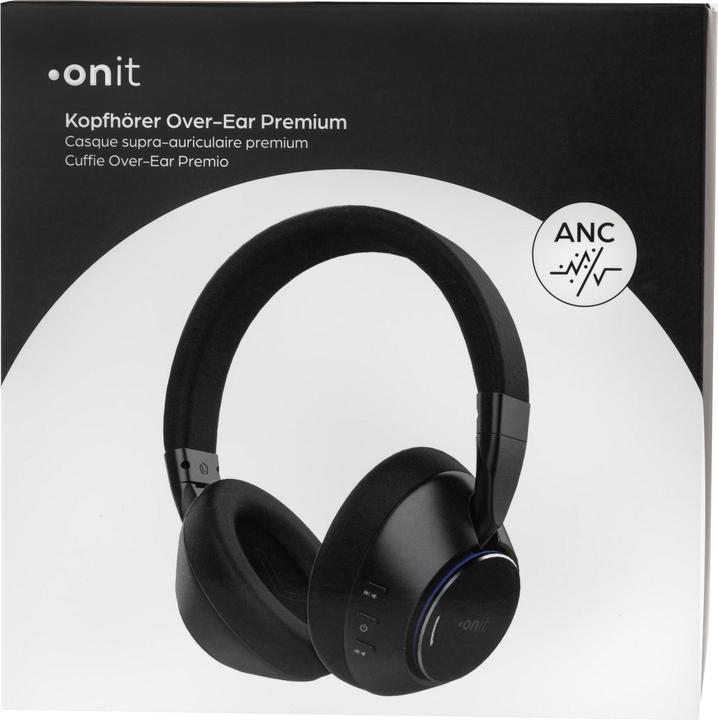 Immagine prodotto Onit Cuffie Over-Ear senza fili Premium Nero (ANC, 25 h, Senza fili)