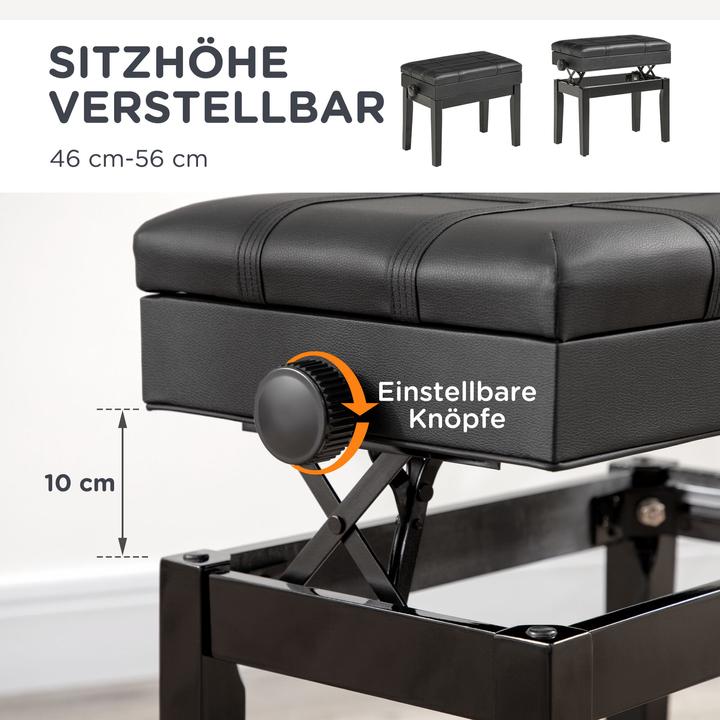 Produktbild Homcom Klavierbank mit Stauraum (Klavierbank)