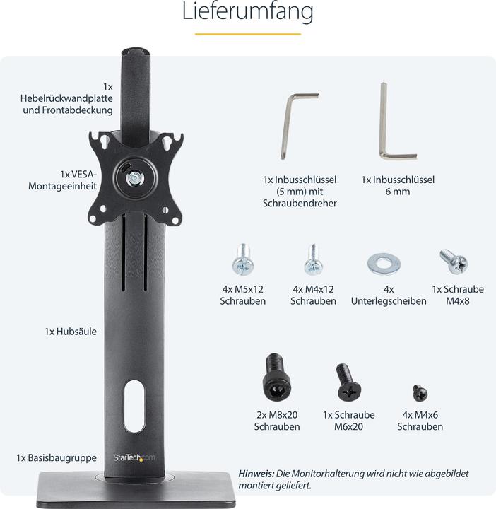 Produktbild StarTech Monitorhalter (Tisch, 34.02")