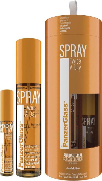 Produktbild PanzerGlass Displayreiniger Spray Twice A Day 8 + 100 ml Bundle