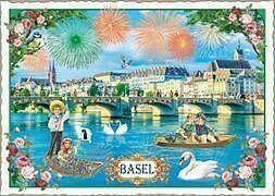 Edition Tausendschön Stdte-Postkarte. Sweet Memories Cities / Basel - Mittlere Brcke / quer
