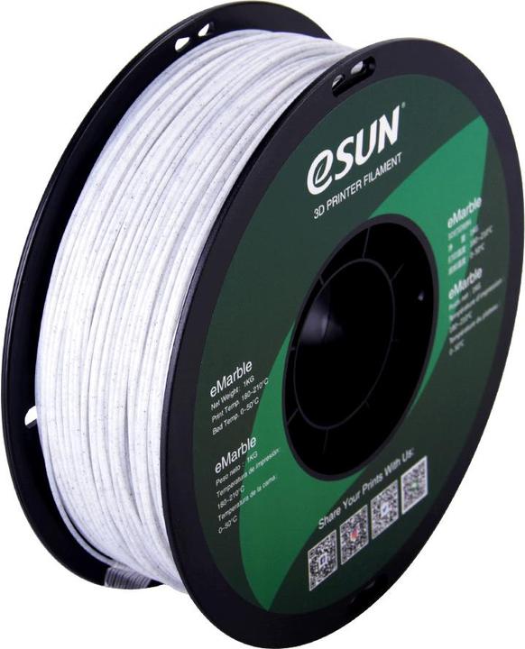 Image du produit eSUN EMARBLE 1,75mm NATURAL 1kg (PLA+ LECTURE, 1.75 mm, 1000 g, Transparent)
