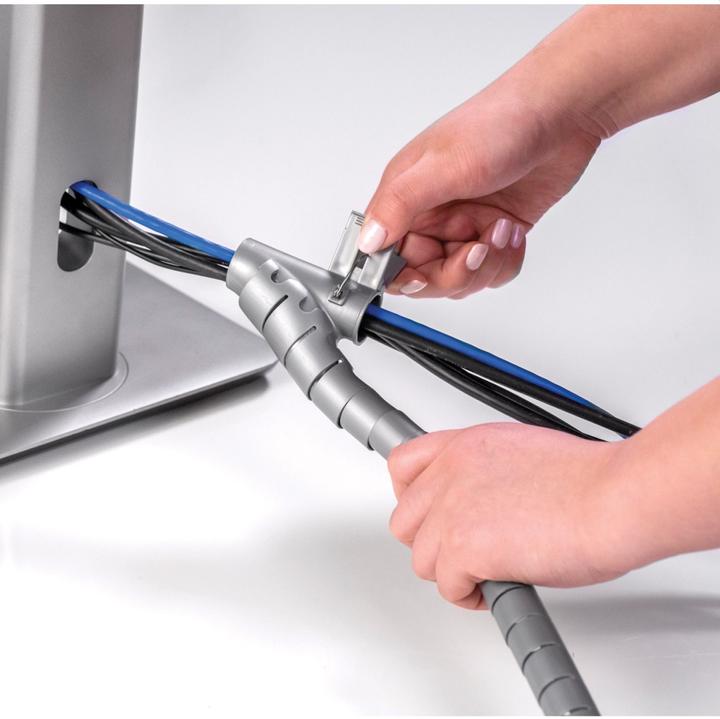 Produktbild Fellowes Kabelbündler Cable Zip, silber, Länge: 2,0 m Kabelführungs- und Schutzsystem, Durchmesser: 20 mm (Kabeldurchlass, 20 cm)
