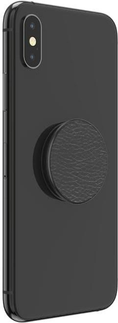 Productafbeelding PopSockets Geborsteld veganistisch leer Zwart (2e generatie, verwisselbaar)