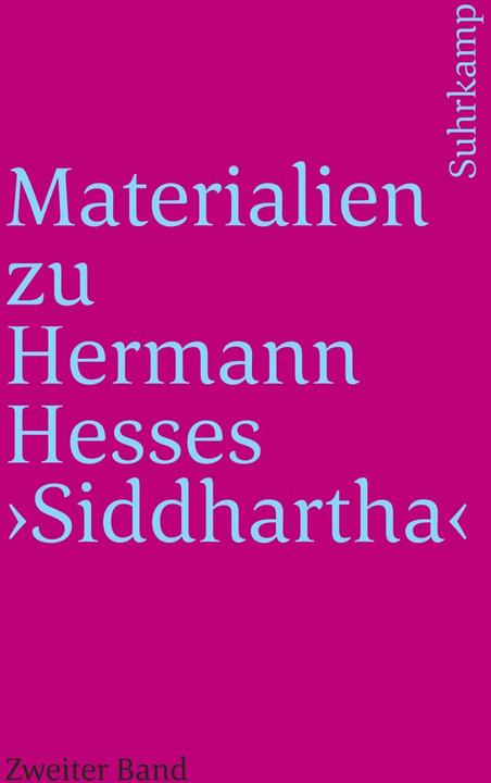 Image du produit Materialien zu Hermann Hesses »Siddhartha« (Allemand, Volker Michels, 1975)