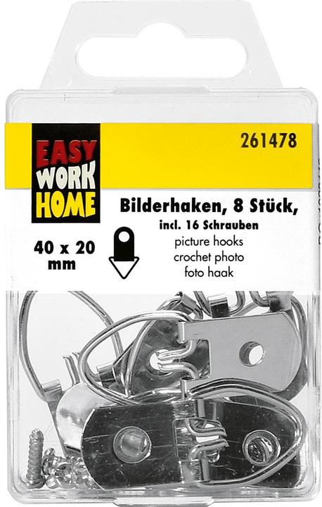 Actual product image Easy Work EW picture hooks, 8 pieces, 45mm