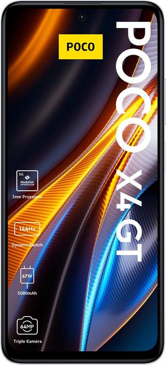 Produktbild Xiaomi Poco X4 GT (128 GB, Silber, 6.60", Dual SIM, 64 Mpx, 5G)