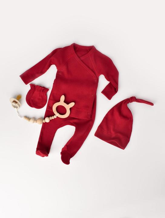 Produktbild BabyCosy 4 Stk Set. Hose. T-shirt. Mütze. Fausthandschuhe (68)