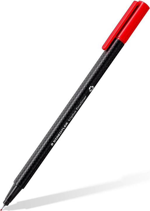 Actual product image Staedtler triplus fineliner 334 triangular fineliner cardboard box with 10 pieces, assorted (10 colours, 10 x)