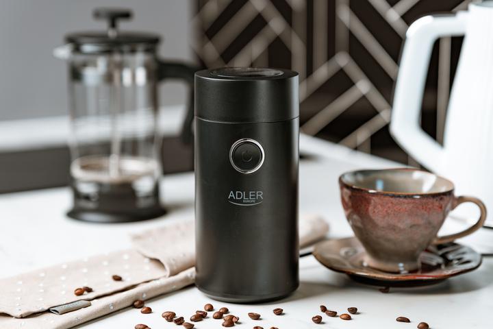 Image du produit Adler Moulin à café AD4446bs 150 W, Capacité en grains de café 75 g, Interrupteur de sécurité du (Prise UE)
